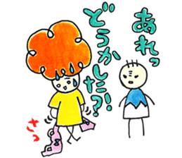 Warui-chan with her yellow dress sticker #12903408