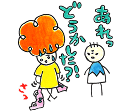 Warui-chan with her yellow dress sticker #12903408