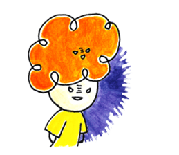 Warui-chan with her yellow dress sticker #12903414