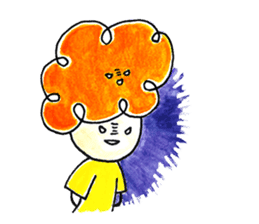 Warui-chan with her yellow dress sticker #12903414