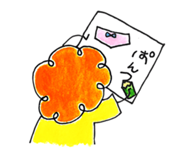 Warui-chan with her yellow dress sticker #12903416