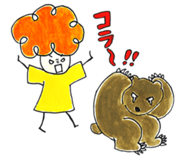 Warui-chan with her yellow dress sticker #12903419