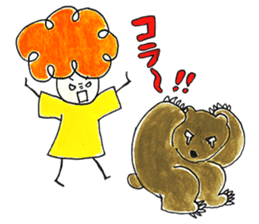 Warui-chan with her yellow dress sticker #12903419