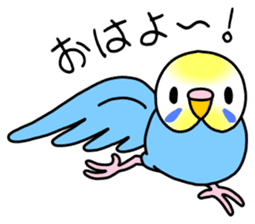 Parakeet and Java sparrow sticker #12904502