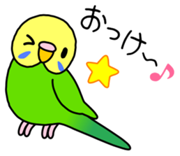 Parakeet and Java sparrow sticker #12904518