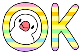 Parakeet and Java sparrow sticker #12904520