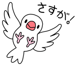 Parakeet and Java sparrow sticker #12904526