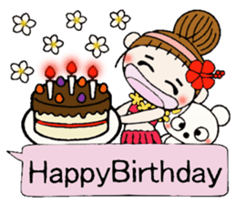 Hawaiian Girl ocyame balloon of 2 sticker #12904572