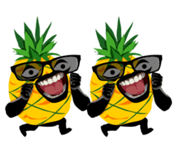 Happy Pineapple sticker #12905104