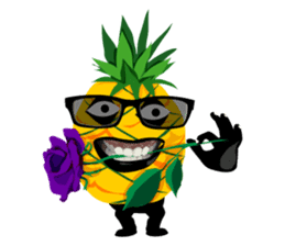 Happy Pineapple sticker #12905136