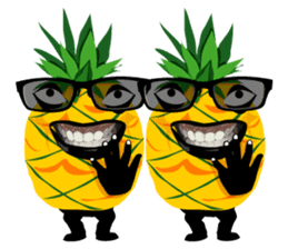 Happy Pineapple sticker #12905140
