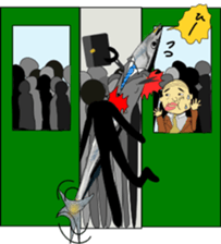 pacific saury sticker #12907265