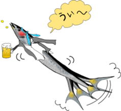 pacific saury sticker #12907294