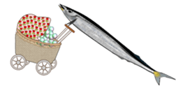 pacific saury sticker #12907300