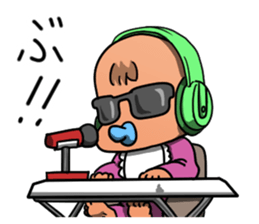 Broadcast baby sticker #12907422