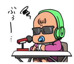 Broadcast baby sticker #12907423