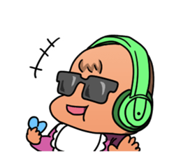 Broadcast baby sticker #12907425