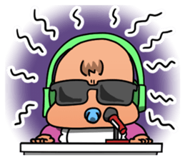 Broadcast baby sticker #12907429