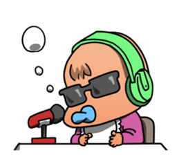 Broadcast baby sticker #12907433