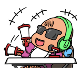 Broadcast baby sticker #12907435