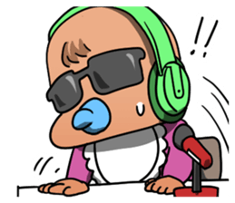 Broadcast baby sticker #12907438