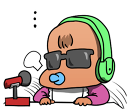 Broadcast baby sticker #12907439