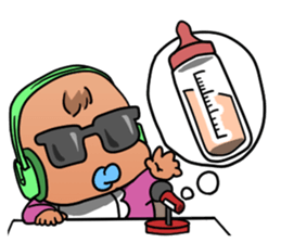 Broadcast baby sticker #12907440