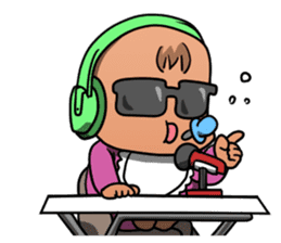 Broadcast baby sticker #12907441