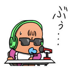Broadcast baby sticker #12907442