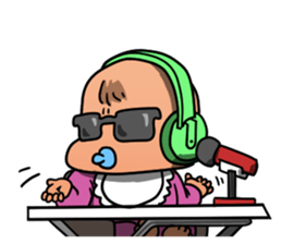 Broadcast baby sticker #12907444