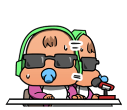 Broadcast baby sticker #12907447