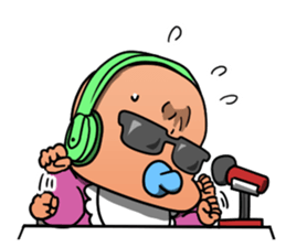 Broadcast baby sticker #12907448