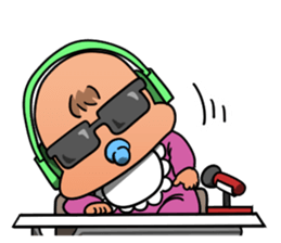 Broadcast baby sticker #12907450