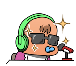 Broadcast baby sticker #12907451