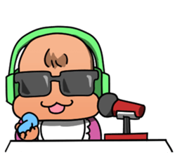 Broadcast baby sticker #12907452