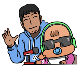 Broadcast baby sticker #12907461