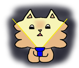 Mr. fluffy cat! sticker #12908540