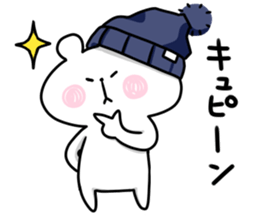 hat white bear sticker #12910060