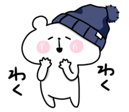 hat white bear sticker #12910065