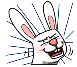 Unruly cute bunny 2 sticker #12910479