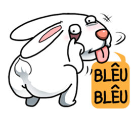 Unruly cute bunny 2 sticker #12910484