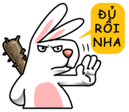 Unruly cute bunny 2 sticker #12910498