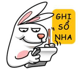 Unruly cute bunny 2 sticker #12910503