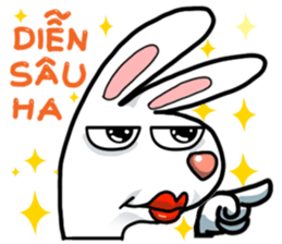 Unruly cute bunny 2 sticker #12910505