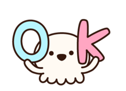 Cute jellyfish animation sticker #12910822