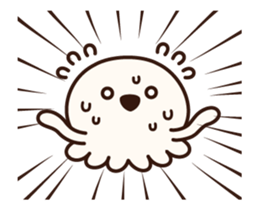 Cute jellyfish animation sticker #12910840