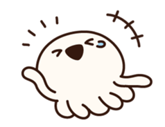 Cute jellyfish animation sticker #12910843
