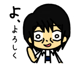 The Japanese college student "A" . sticker #12910928