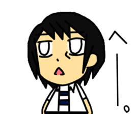 The Japanese college student "A" . sticker #12910929