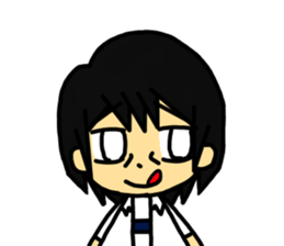 The Japanese college student "A" . sticker #12910931